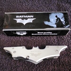 Batman Silver Double Blade Folding Knife